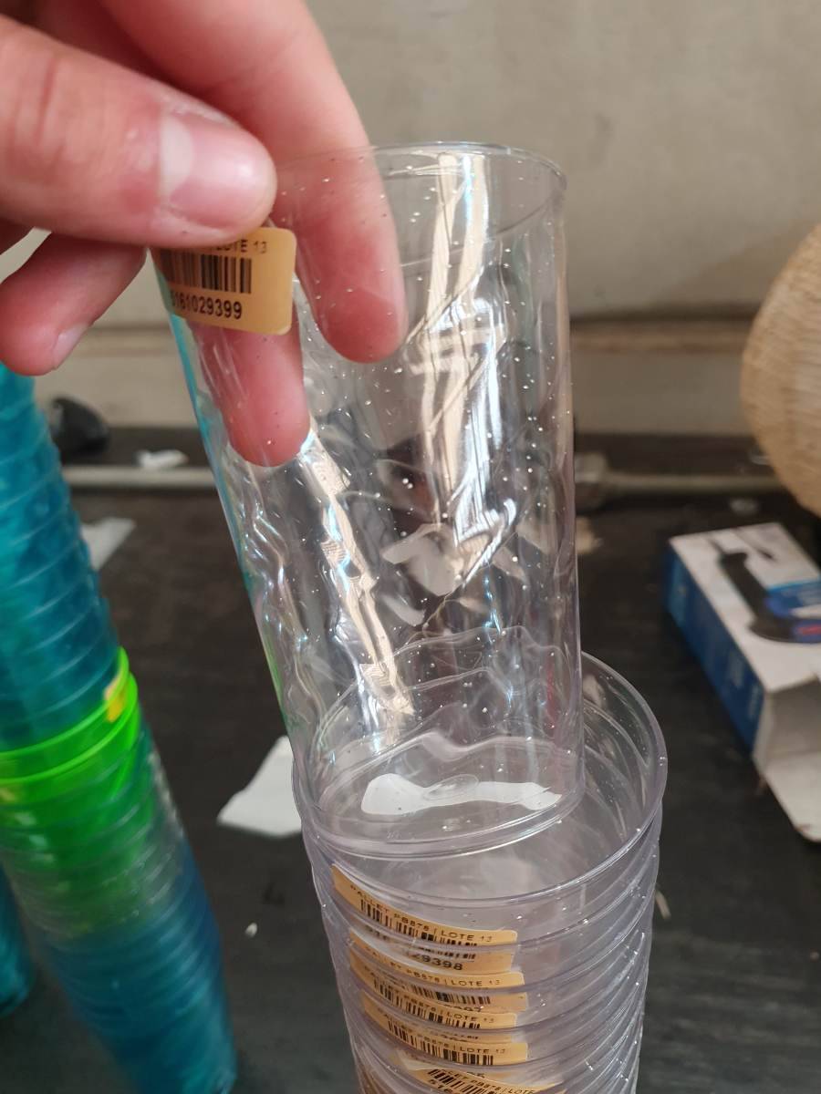Copo plástico transparente