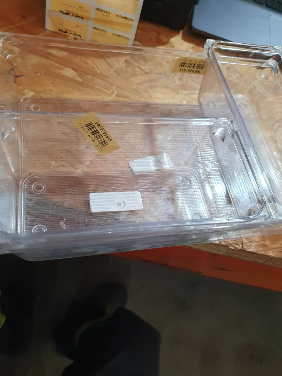 Organizador plástico transparente com divisórias