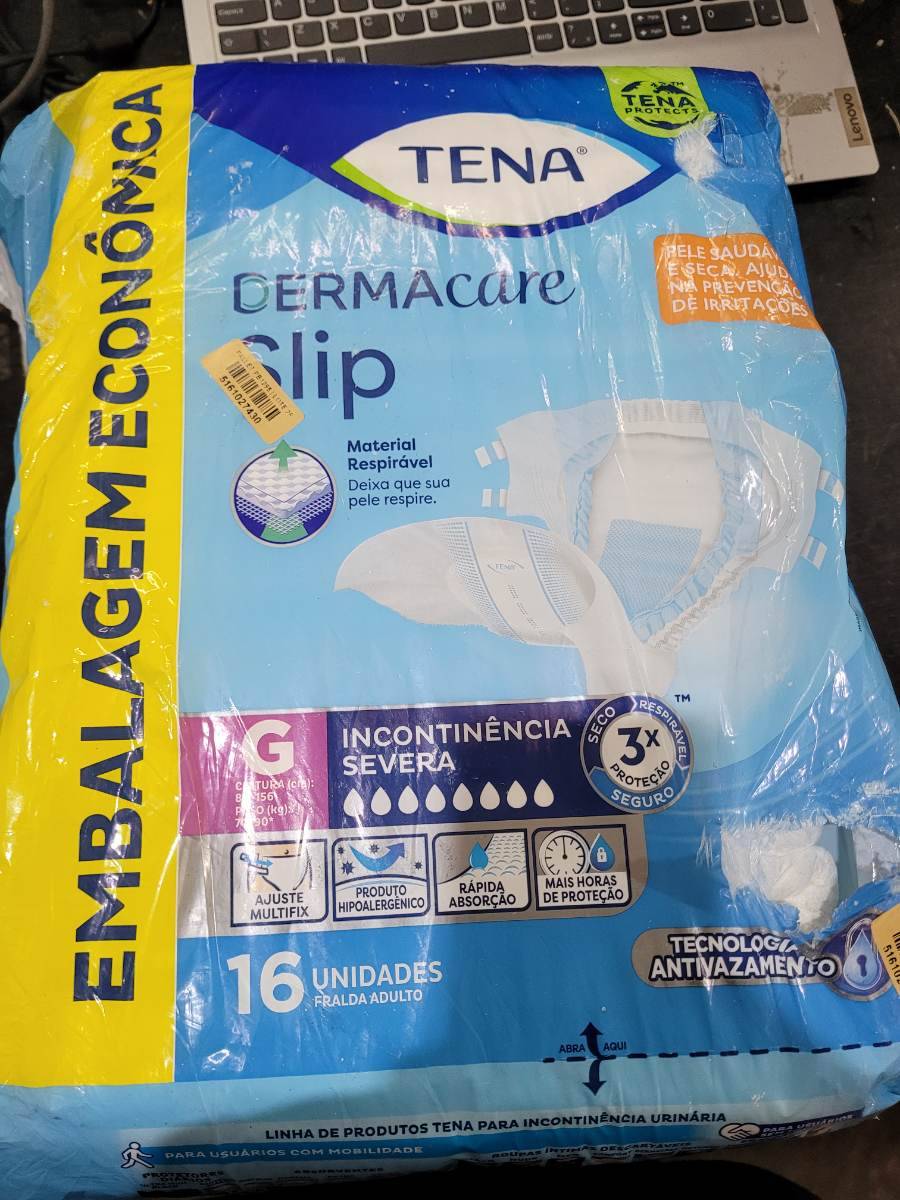 Fralda adulto TENA Dermacare Slip para incontinência severa