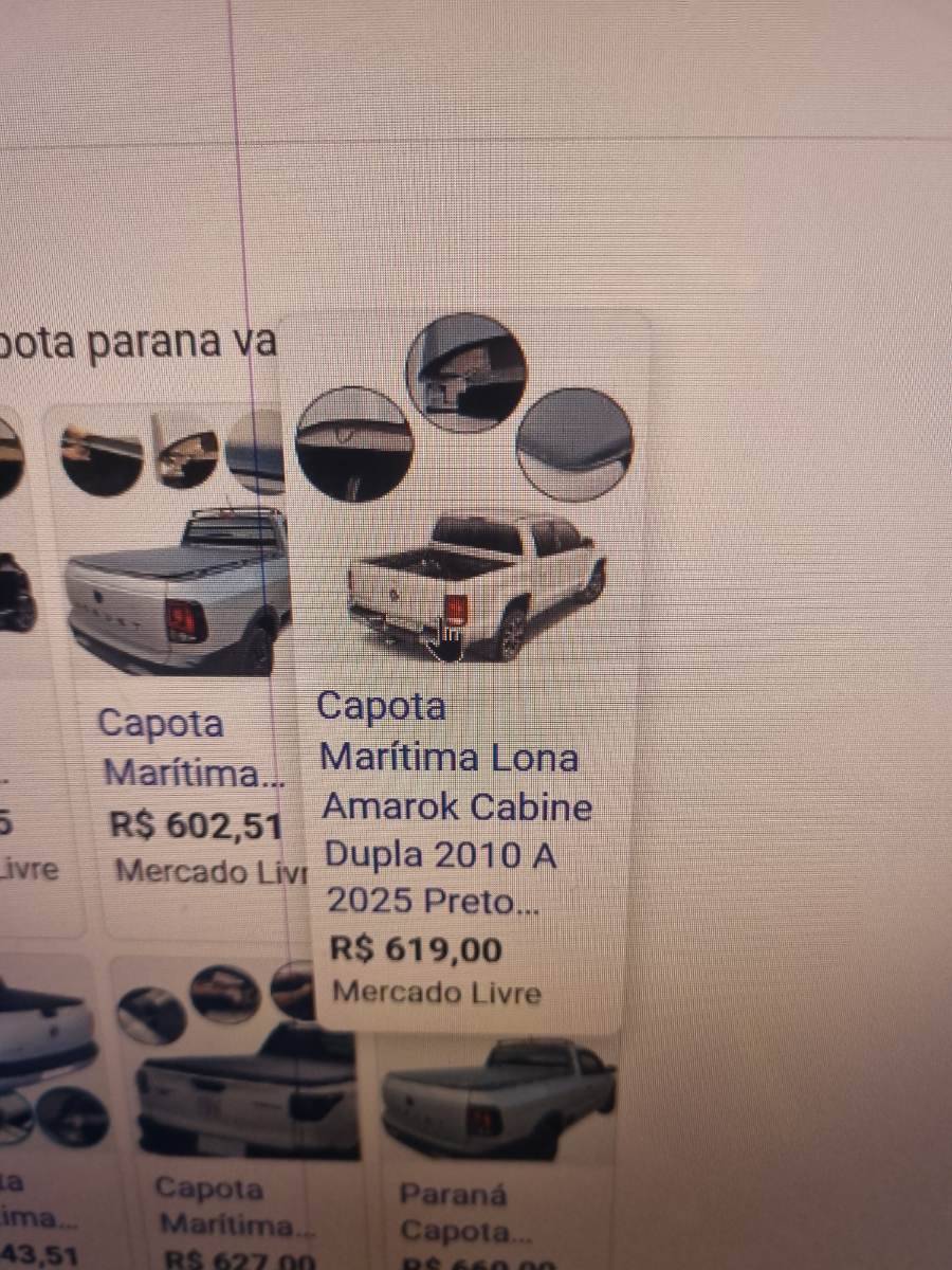 Capota Marítima Lona para Amarok Cabine Dupla