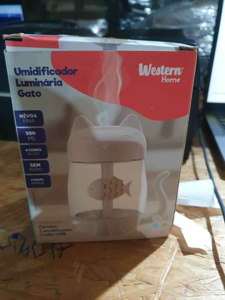 Umidificador Luminária Gato