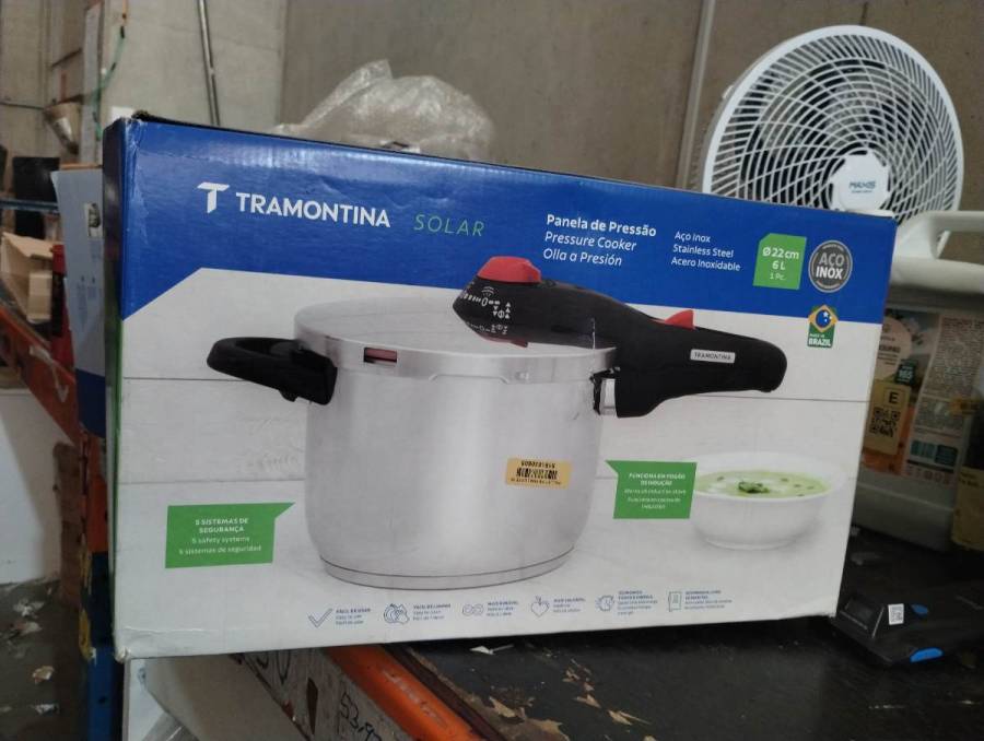Panela de Pressão Tramontina Solar 6L Aço Inox