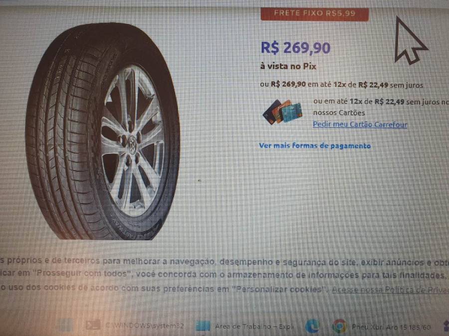 Pneu automotivo 195/60R15 88H