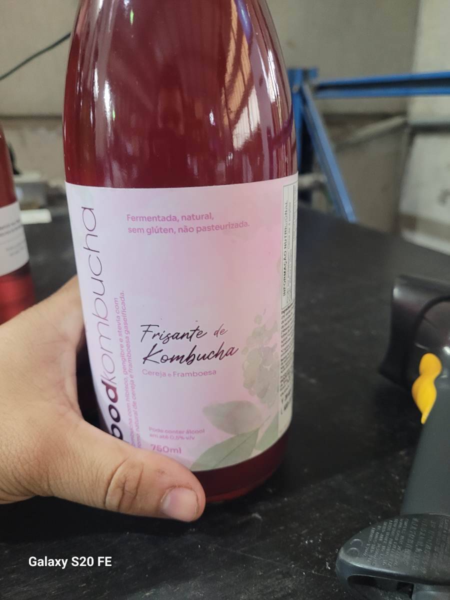 Frisante de Kombucha Cereja e Framboesa
