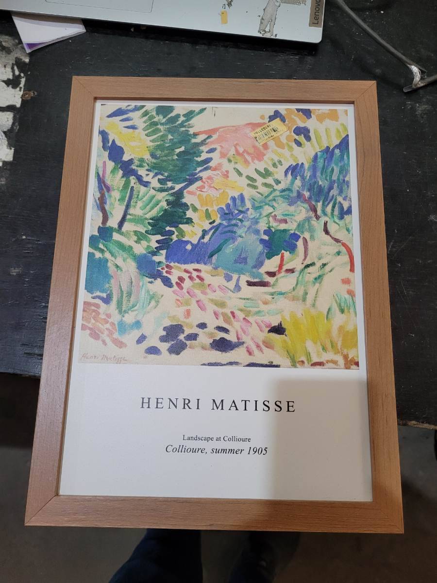 Quadro decorativo com reprodução da obra  Landscape at Collioure, summer 1905  de Henri Matisse