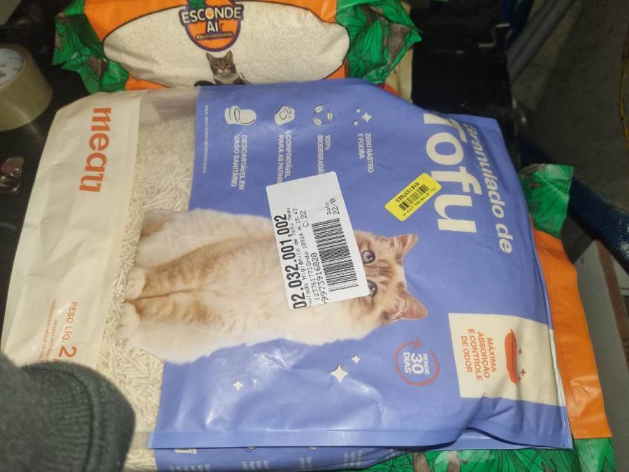 Granulado de Tofu para caixa sanitária de gatos