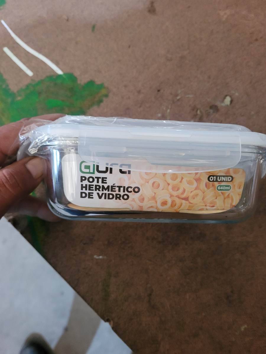 Pote hermético de vidro