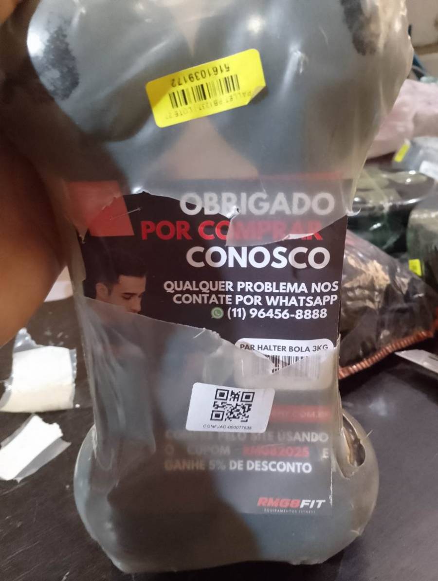 Par de halteres bola 3kg