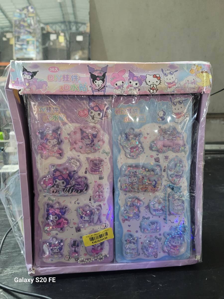 Kit de adesivos 3D DIY com personagens estilo Sanrio