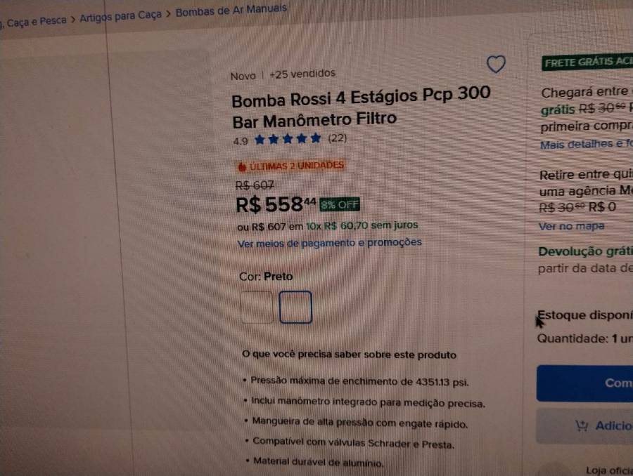Bomba Rossi 4 Estágios Pcp 300 Bar Manômetro Filtro