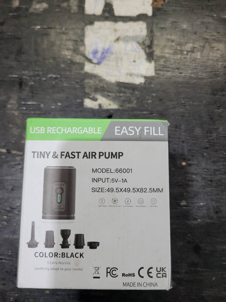 Bomba de ar recarregável USB