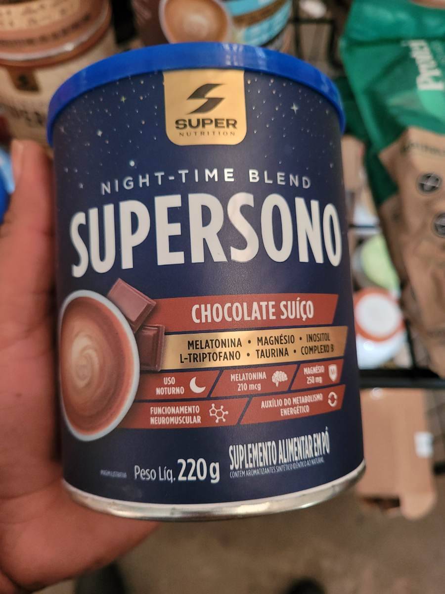 Suplemento alimentar em pó Supersono sabor Chocolate Suíço