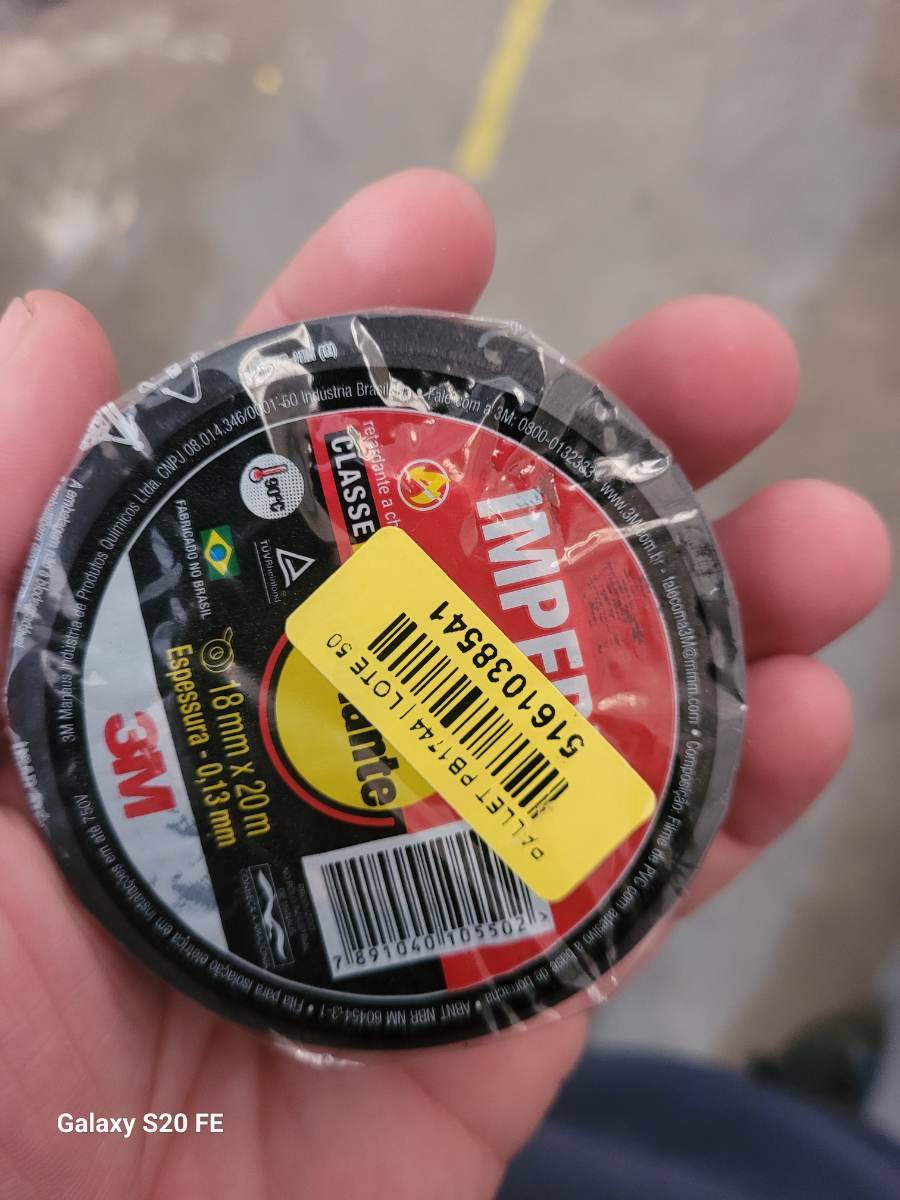 Fita isolante 3M preta
