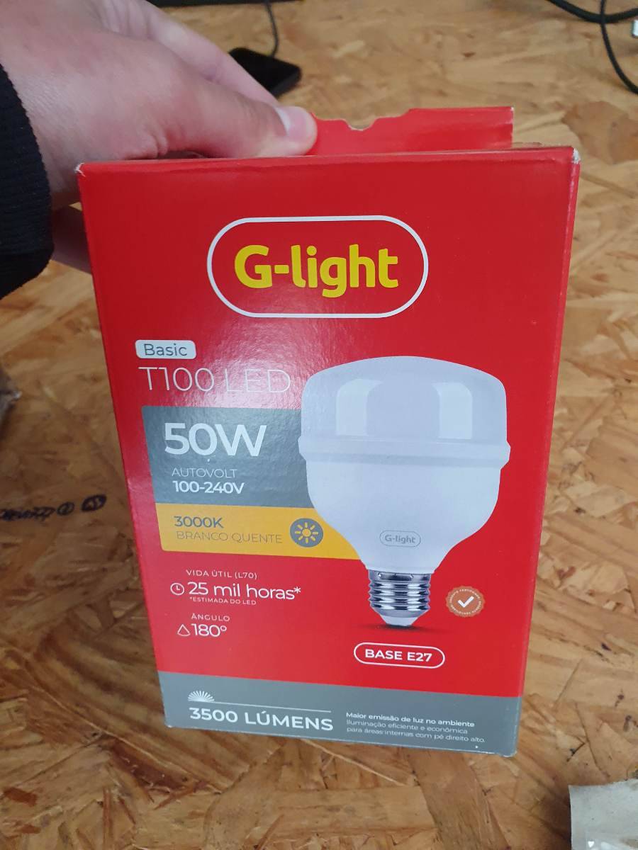 Lâmpada LED 50W Branco Quente