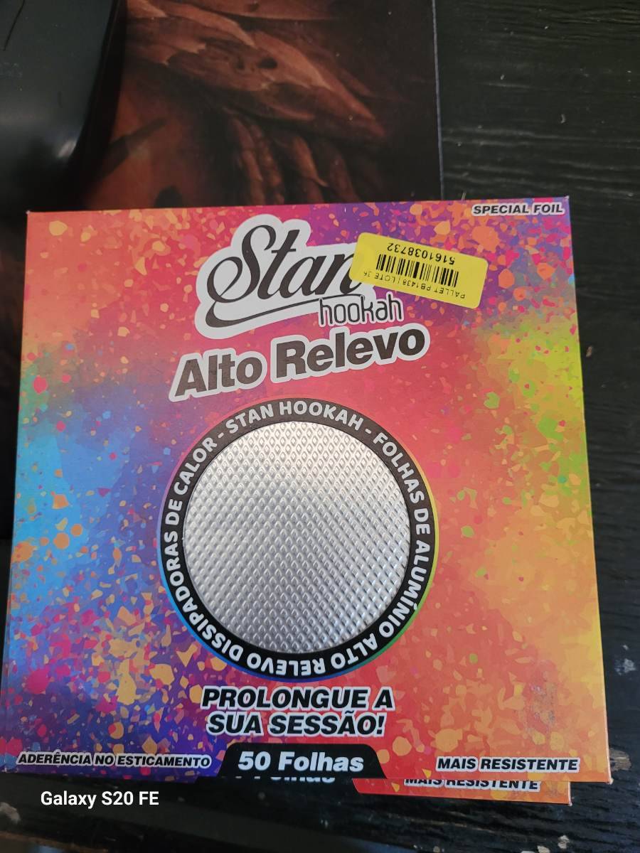 Folhas de alumínio para narguilé Stan Hookah Alto Relevo