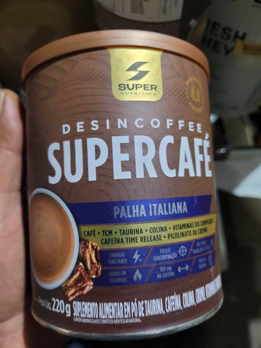 Suplemento alimentar em pó sabor Supercafé Palha Italiana
