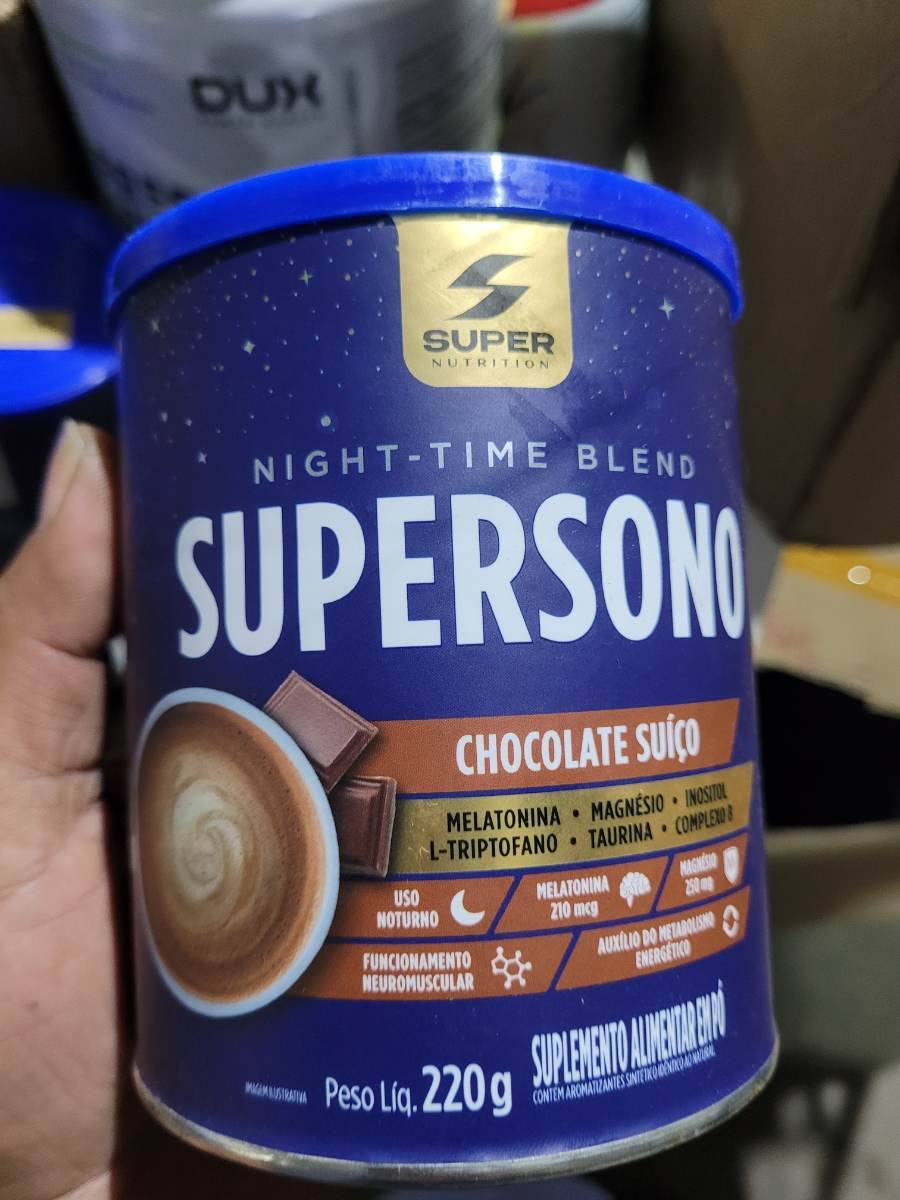 Suplemento alimentar em pó Supersono sabor Chocolate Suíço