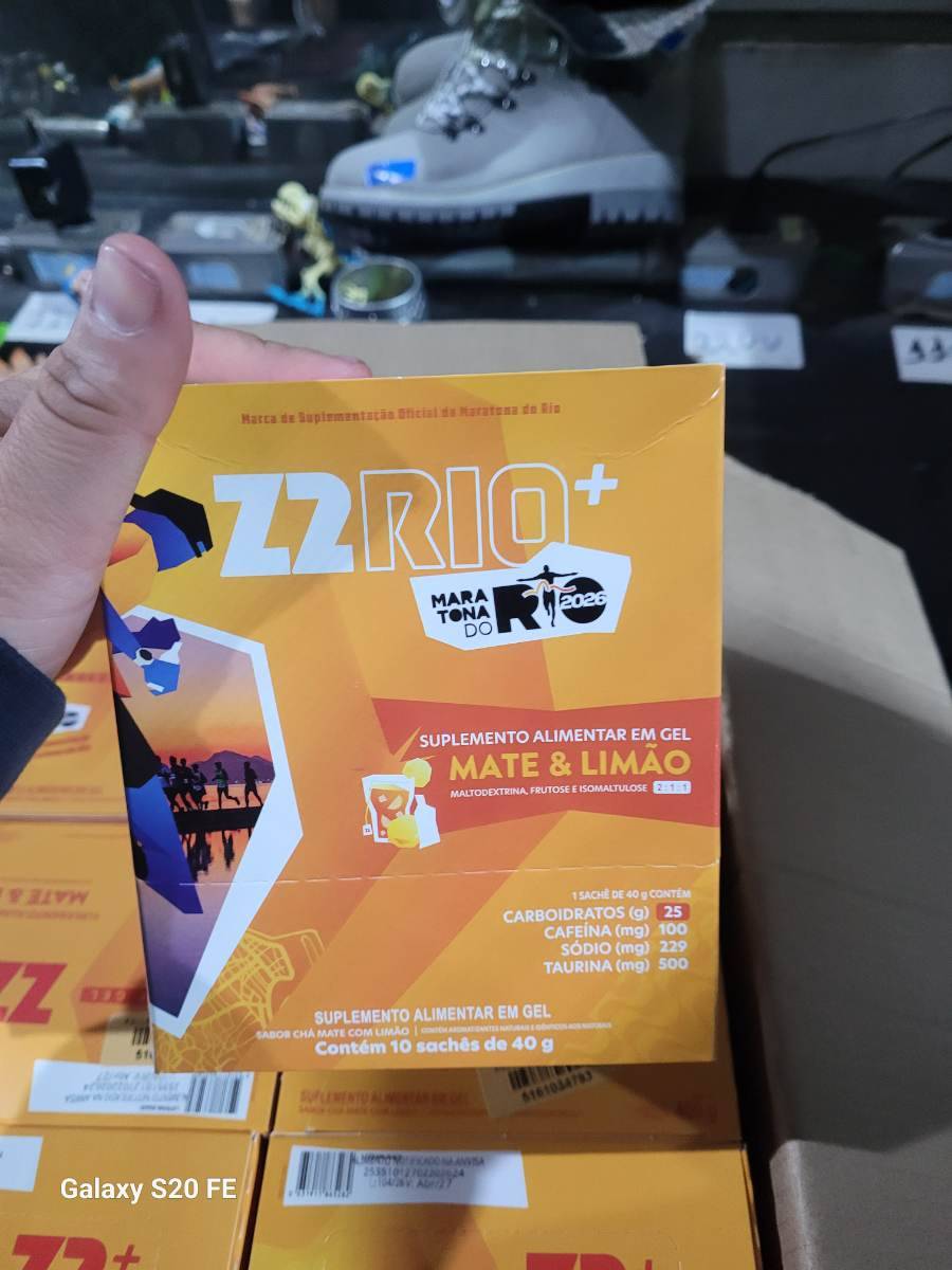 Suplemento alimentar em gel sabor mate e limão