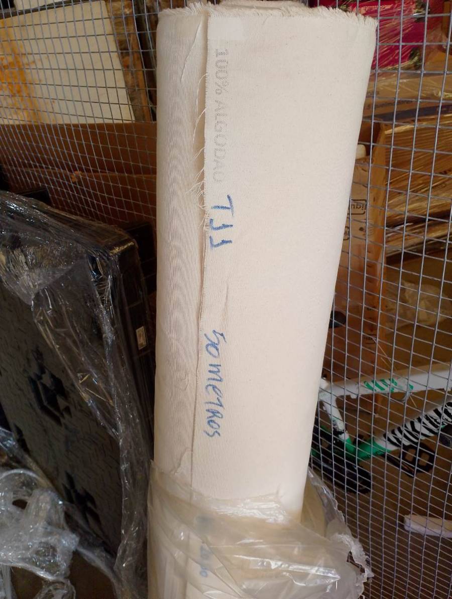 Tecido 100% algodão cru