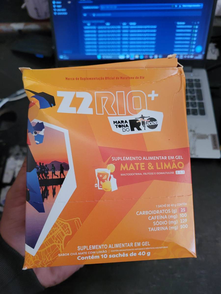 Suplemento alimentar em gel sabor mate e limão