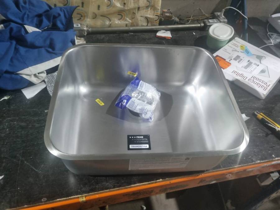 Cuba de aço inox para pia