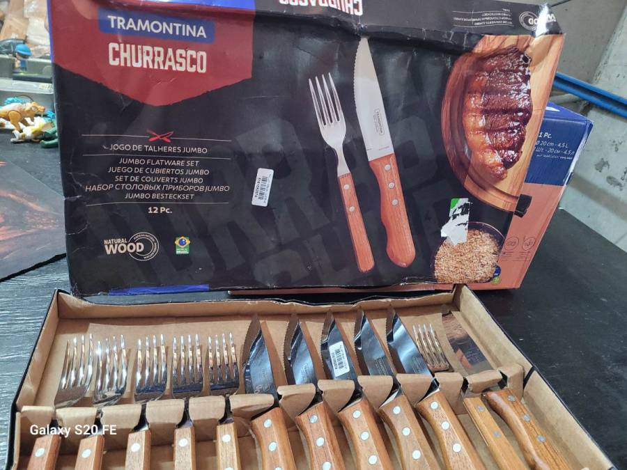 Jogo de talheres jumbo para churrasco