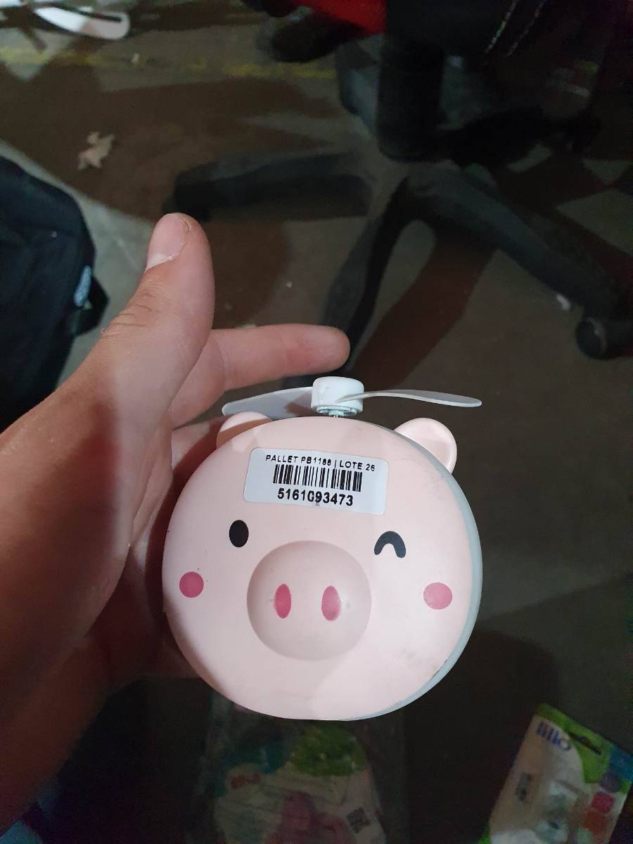 Mini ventilador portátil formato porco