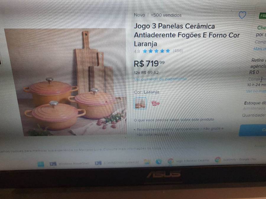Jogo 3 Panelas Cerâmica Antiaderente para Fogões e Forno