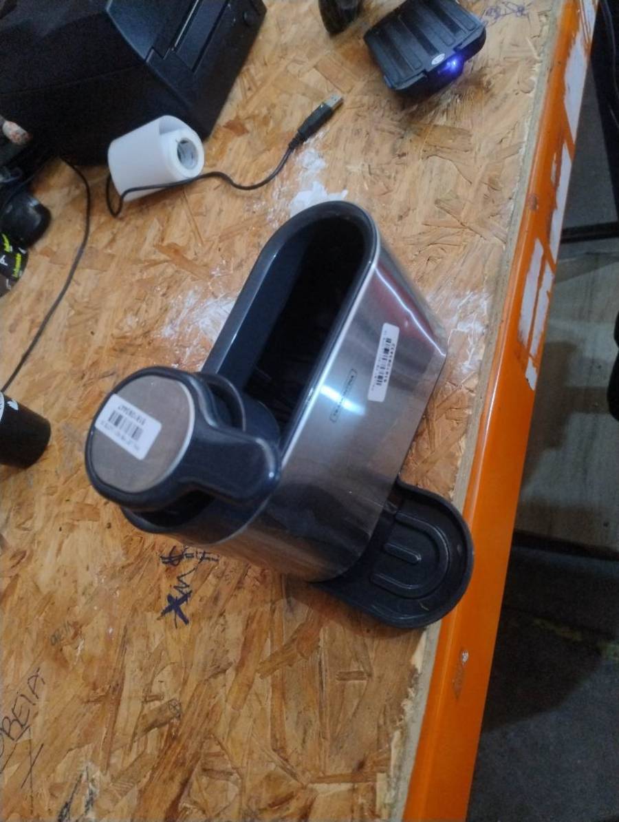 Porta escova de dentes inox com suporte para copo