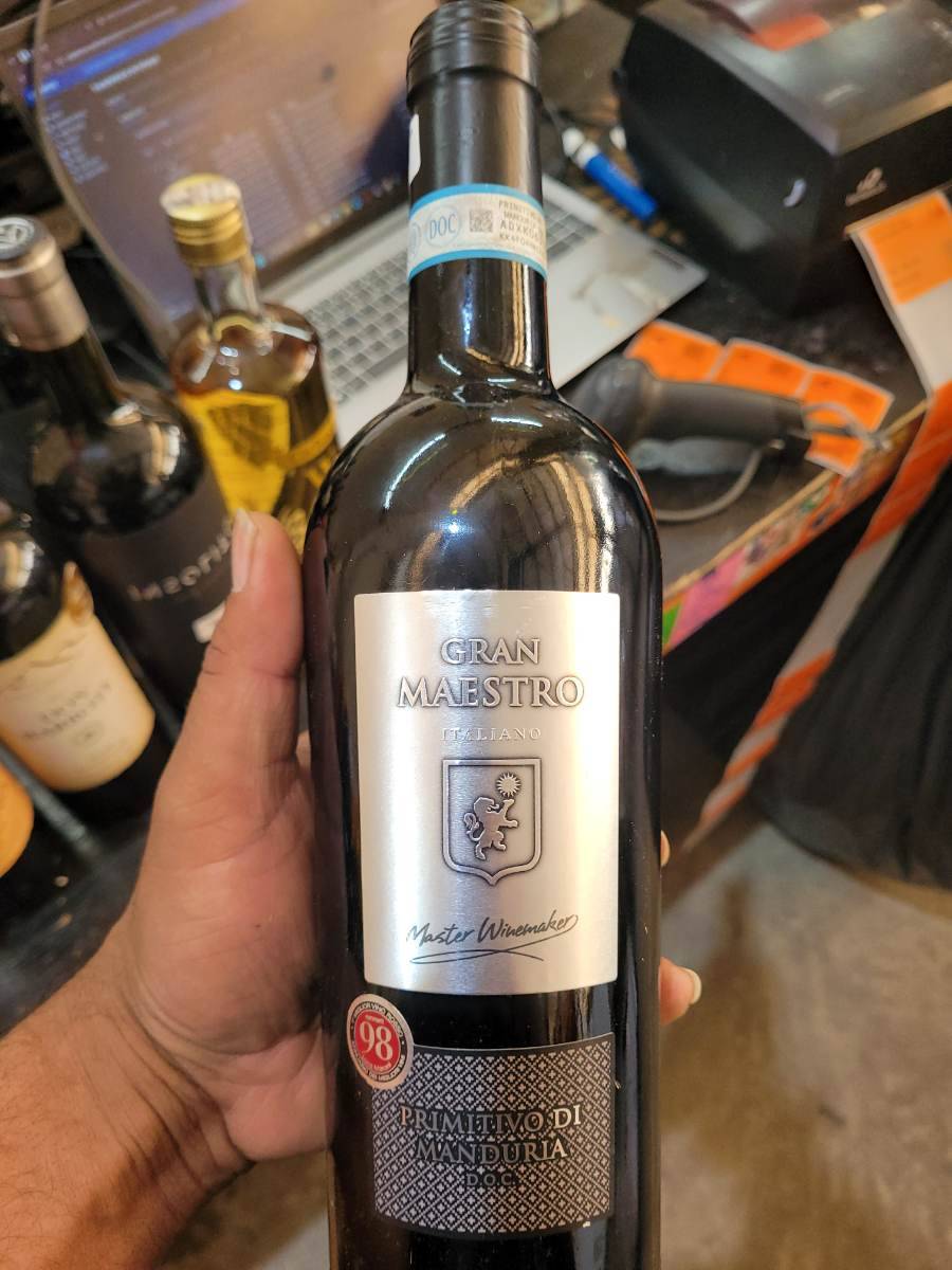 Vinho tinto Gran Maestro Primitivo di Manduria