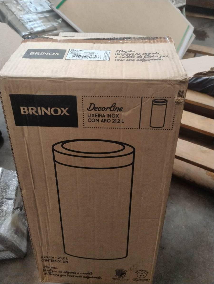 Lixeira inox com aro