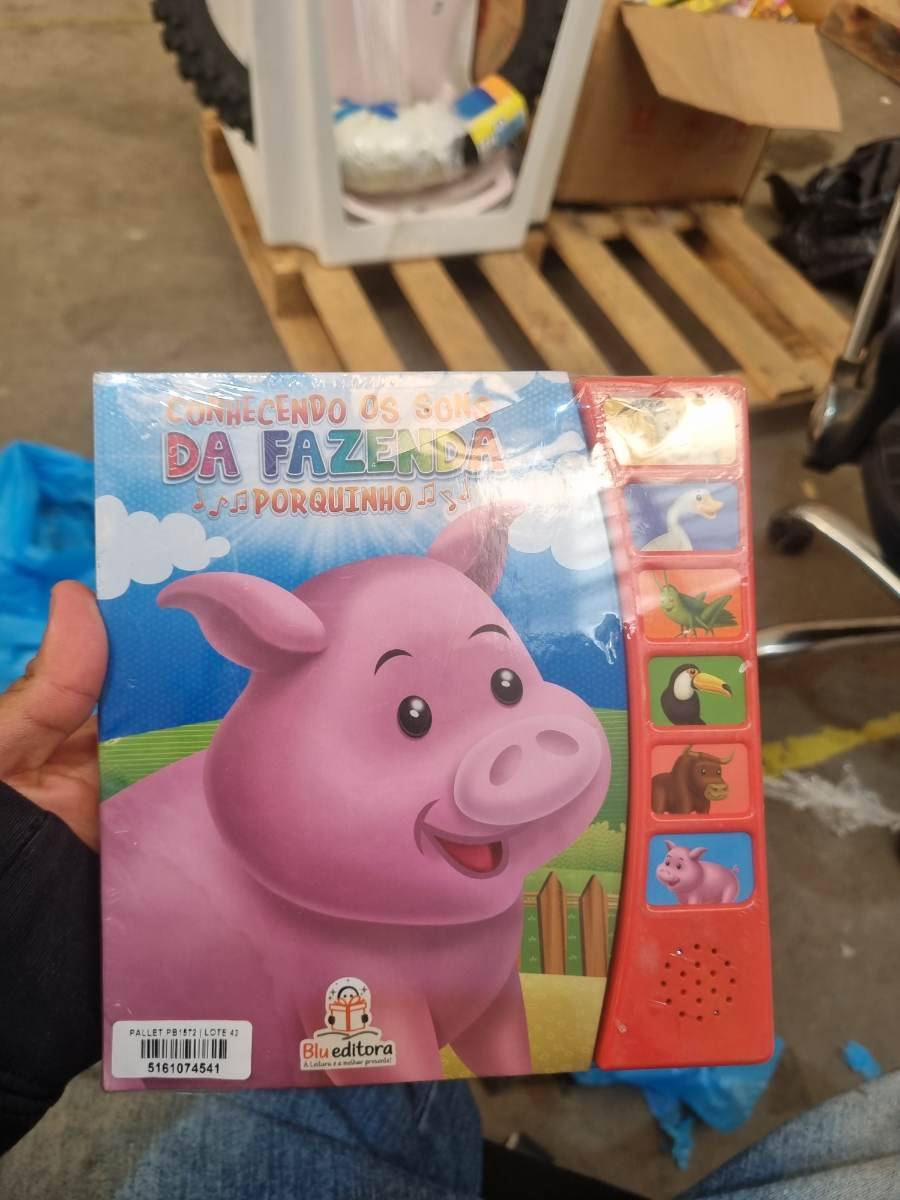 Livro infantil sonoro 'Conhecendo os Sons da Fazenda - Porquinho'