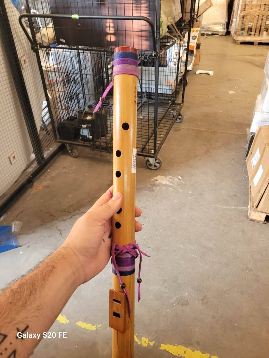 Flauta de bambu artesanal