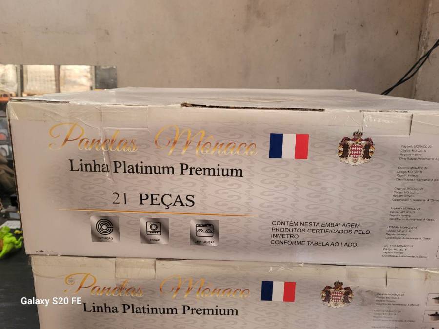 Jogo de Panelas Monaco Linha Platinum Premium 21 peças