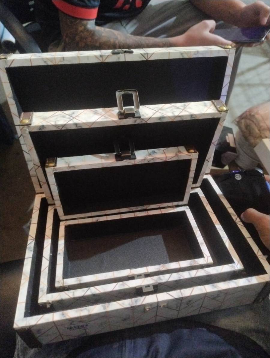 Conjunto de caixas organizadoras decorativas