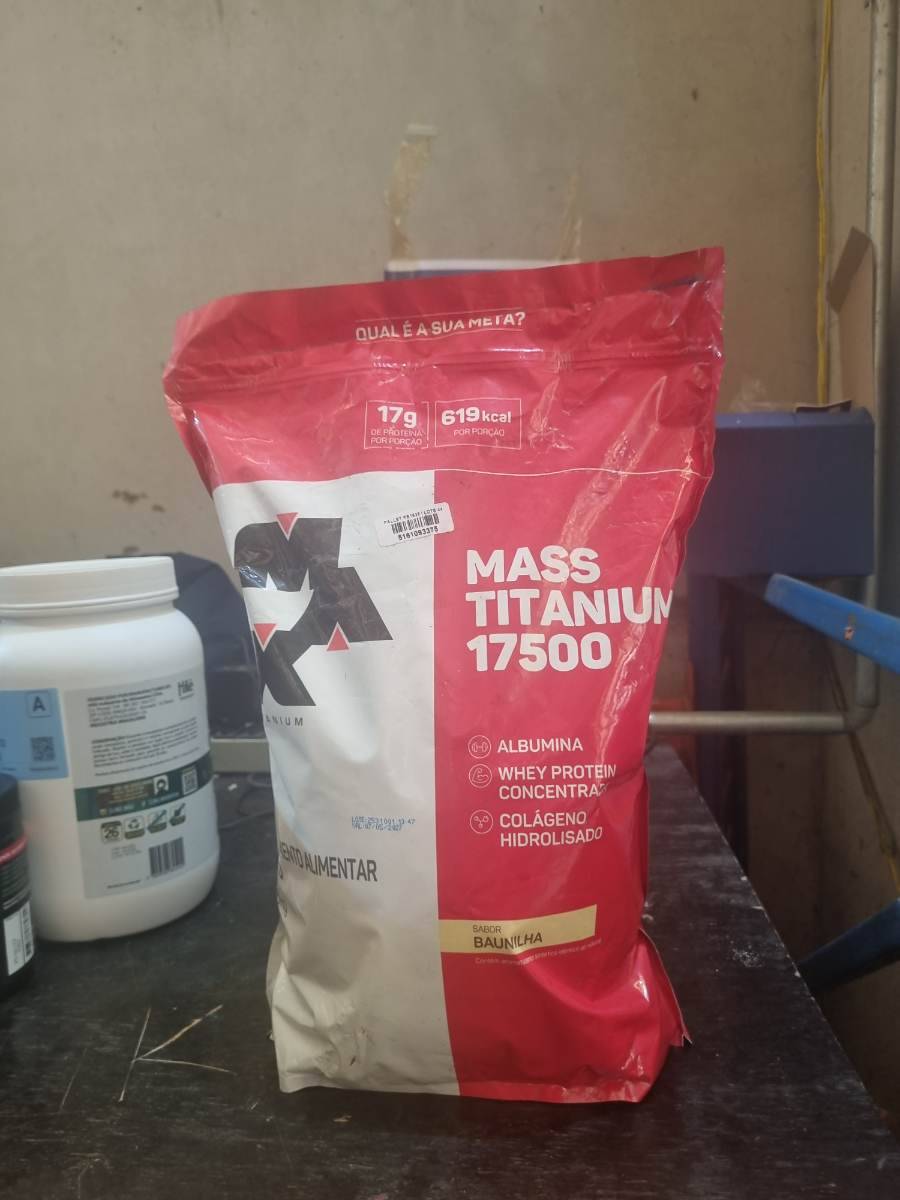 Mass Titanium 17500 suplemento alimentar sabor baunilha