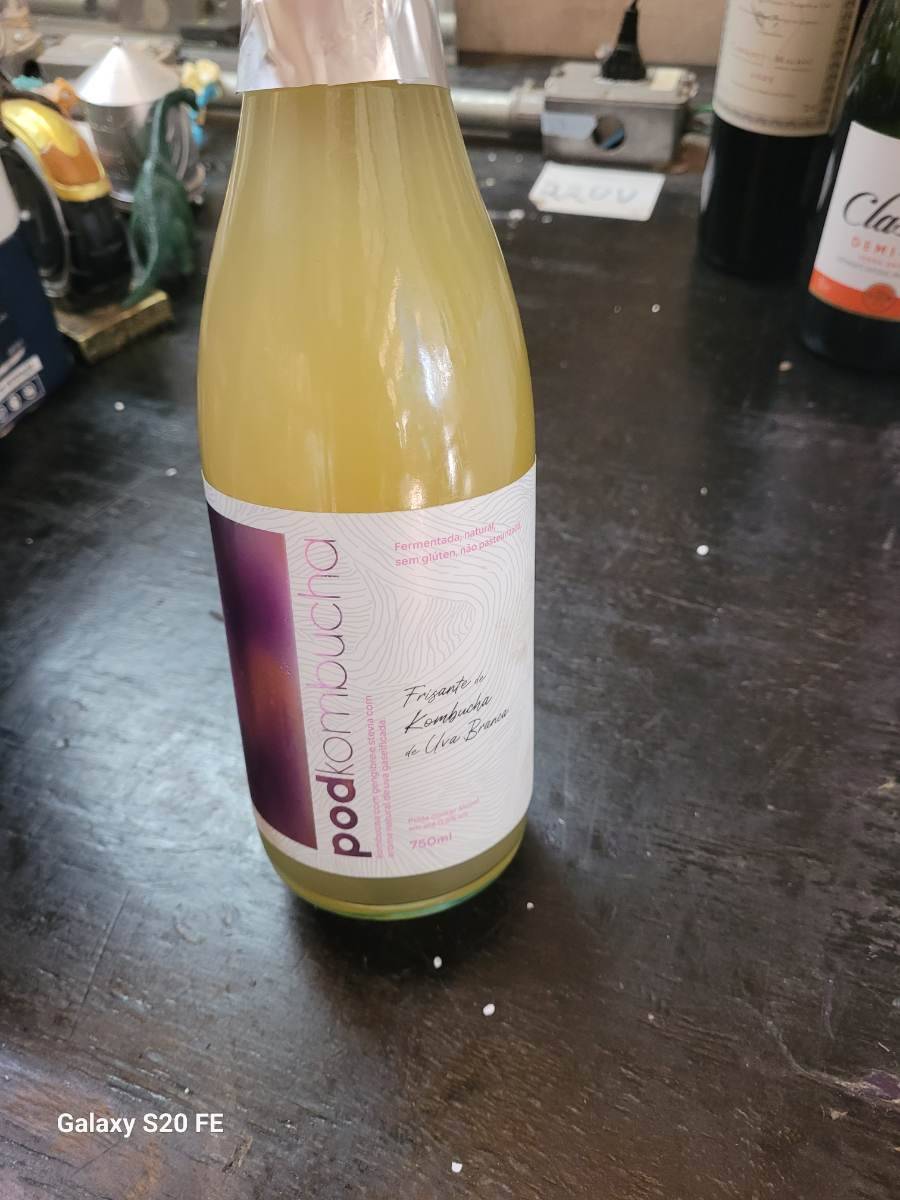 Frisante de Kombucha de Uva Branca