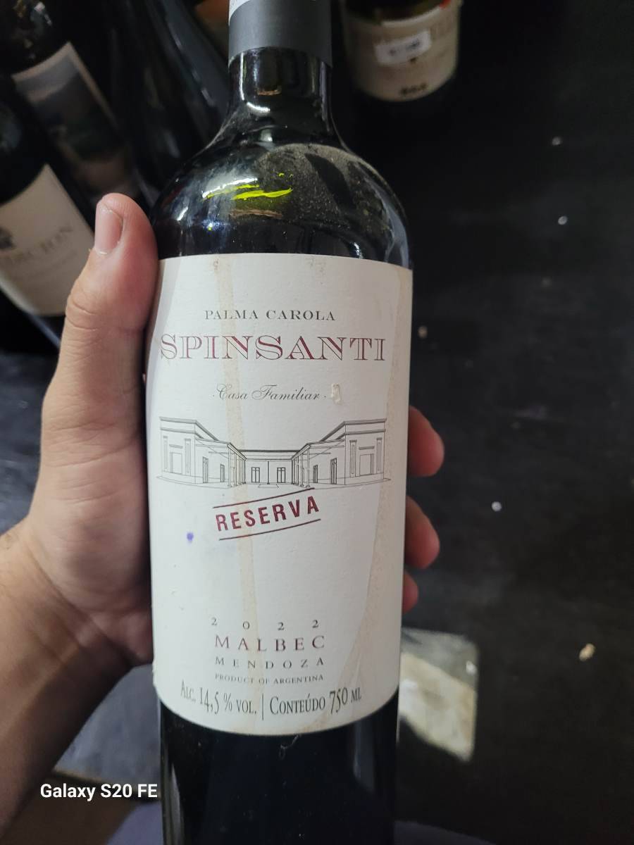 Vinho tinto Malbec Palma Carola Spinsanti Reserva 2022