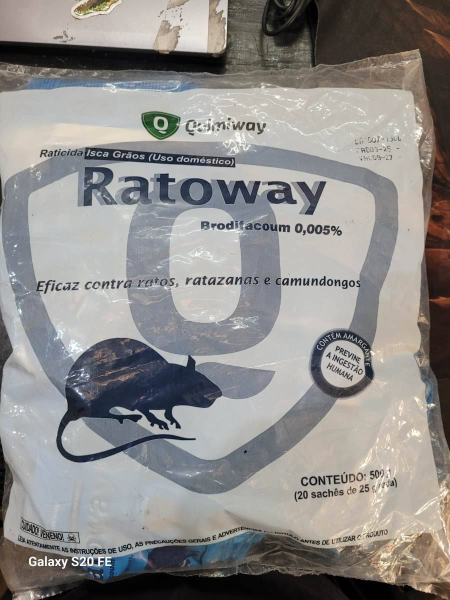 Raticida Isca Grãos Ratoway Brodifacoum 0,005%