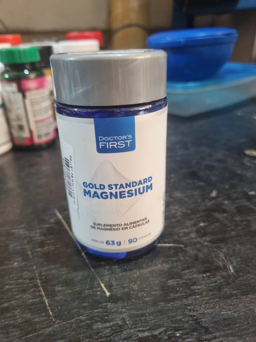 Suplemento alimentar de magnésio em cápsulas