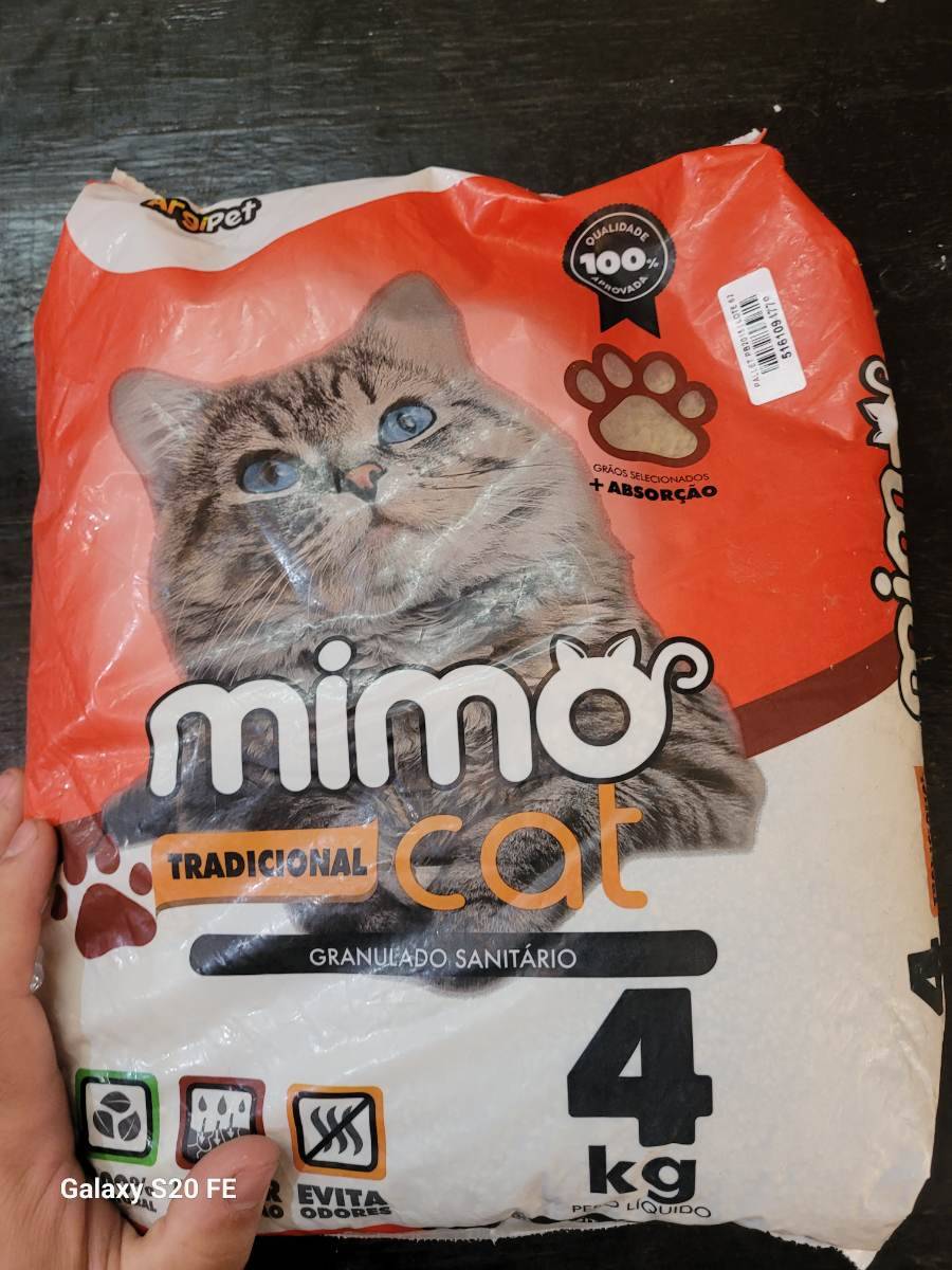 Granulado sanitário para gatos