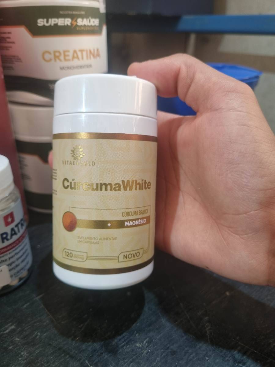 Suplemento alimentar Cúrcuma branca com Magnésio em cápsulas