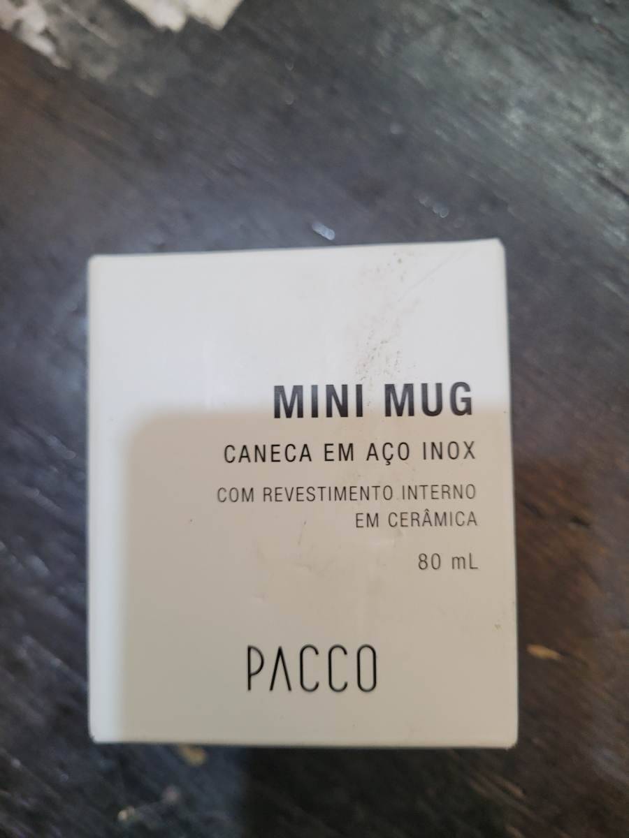 Mini Mug - Caneca em aço inox com revestimento interno em cerâmica