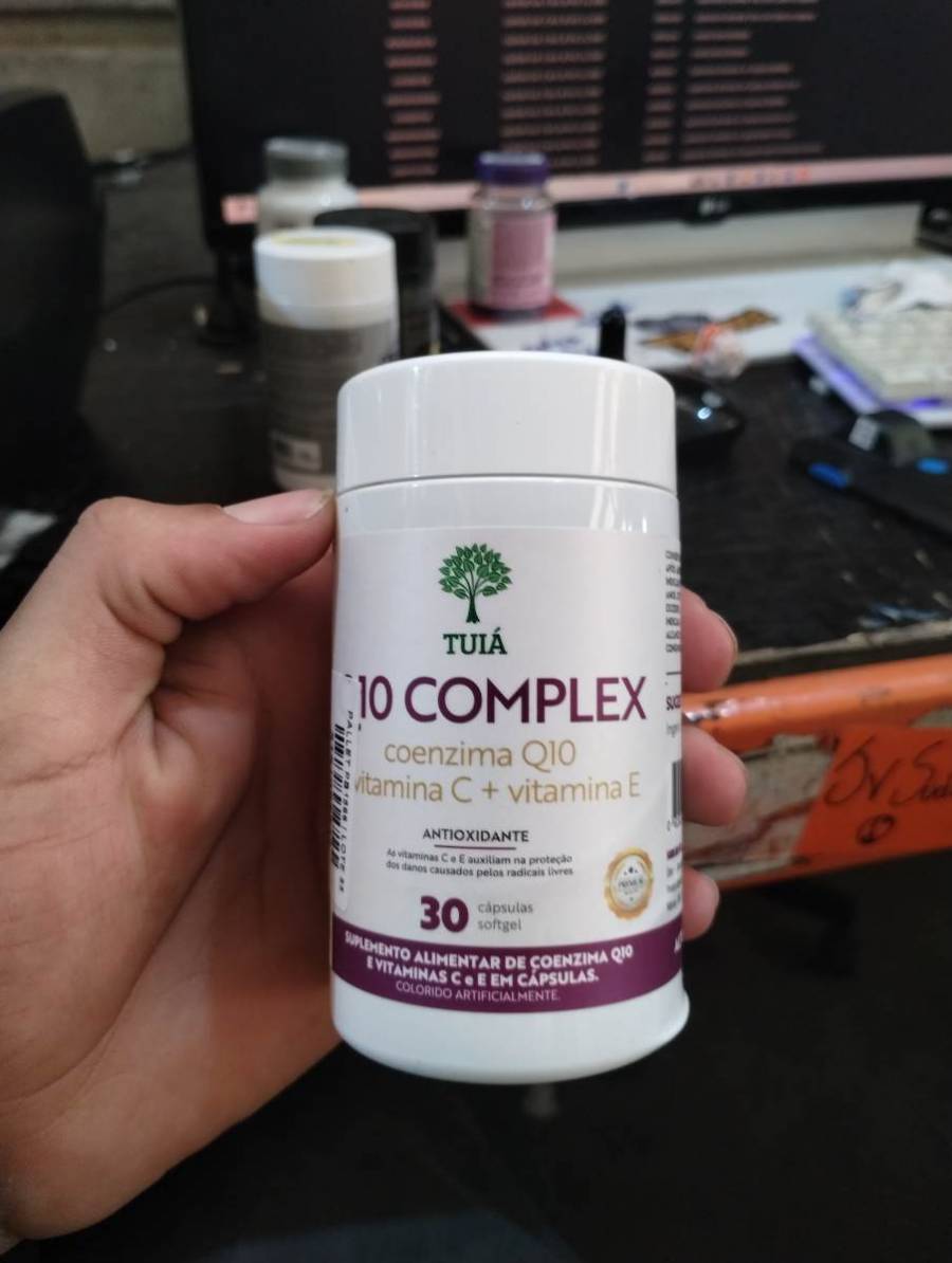 Suplemento alimentar Coenzima Q10 Complex com vitamina C e vitamina E