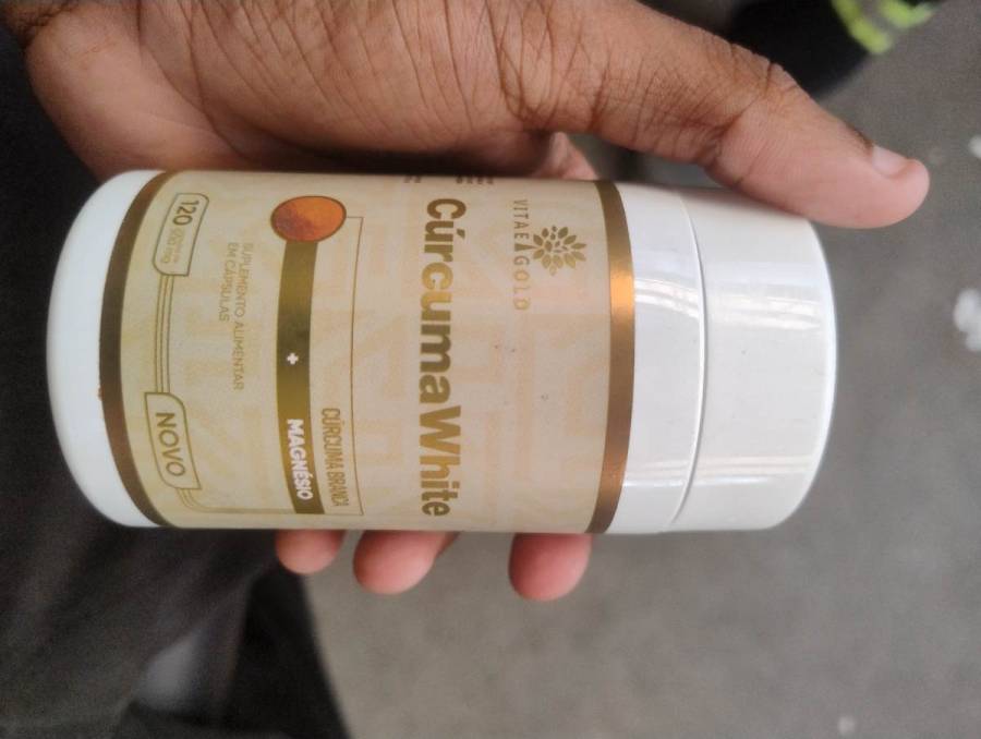 Suplemento alimentar Curcuma White com Cúrcuma Branca e Magnésio