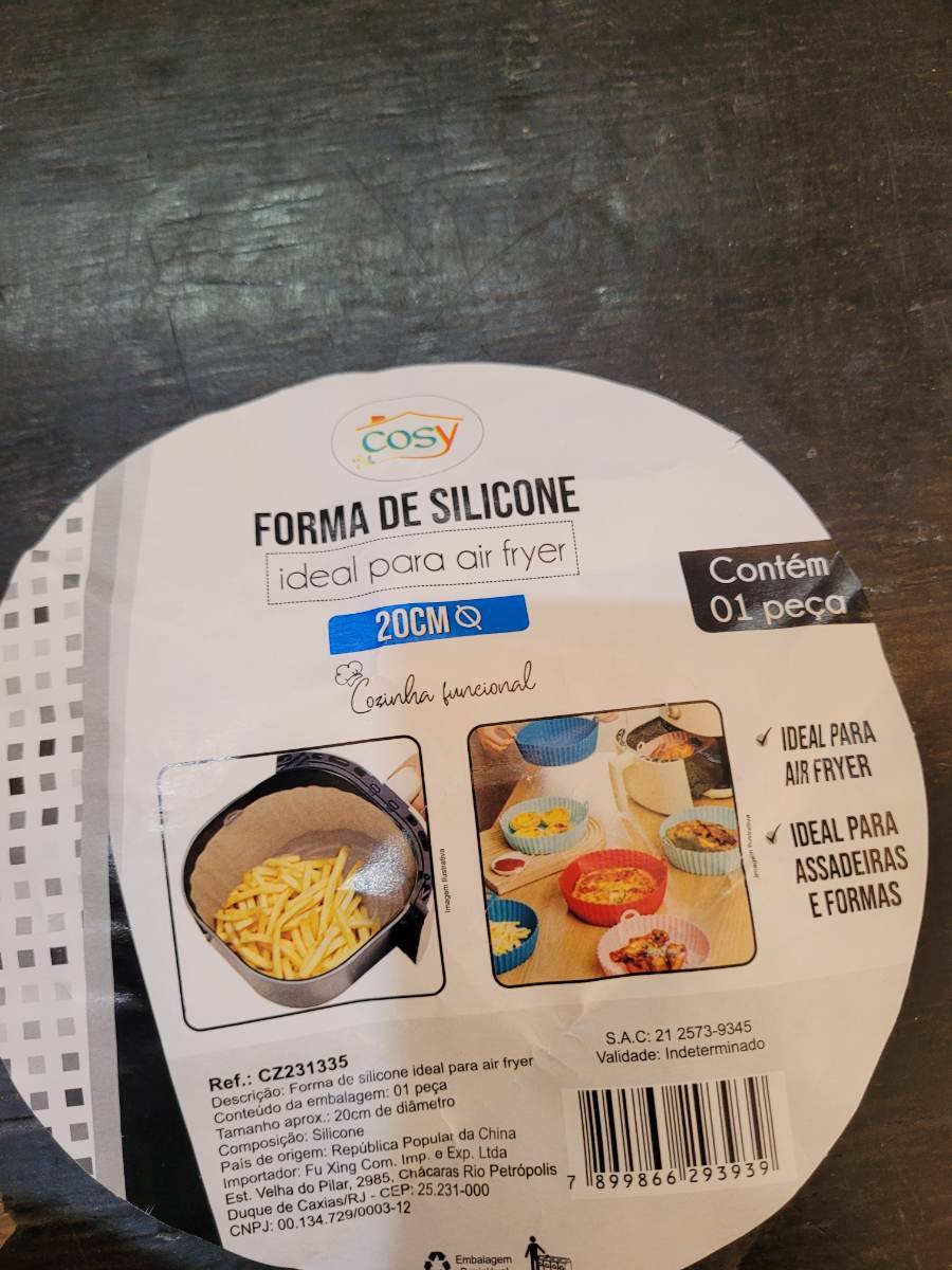 Forma de silicone ideal para air fryer