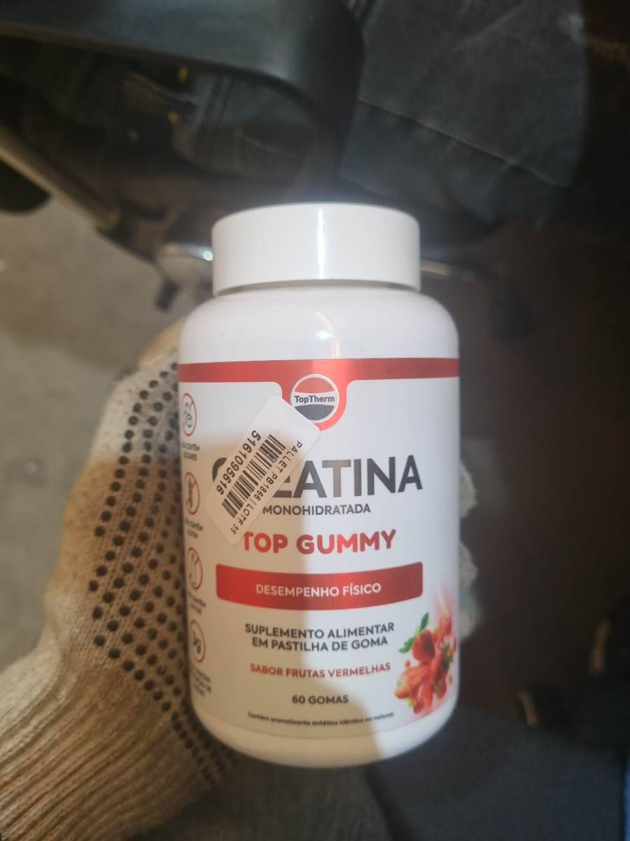 Creatina Monohidratada Top Gummy sabor frutas vermelhas