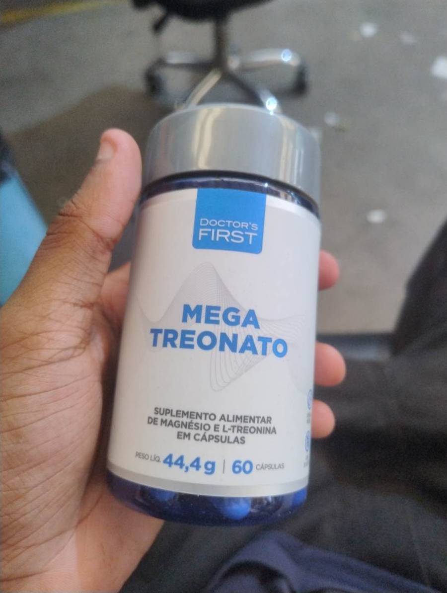 Suplemento alimentar Mega Treonato de Magnésio e L-Treonina em cápsulas