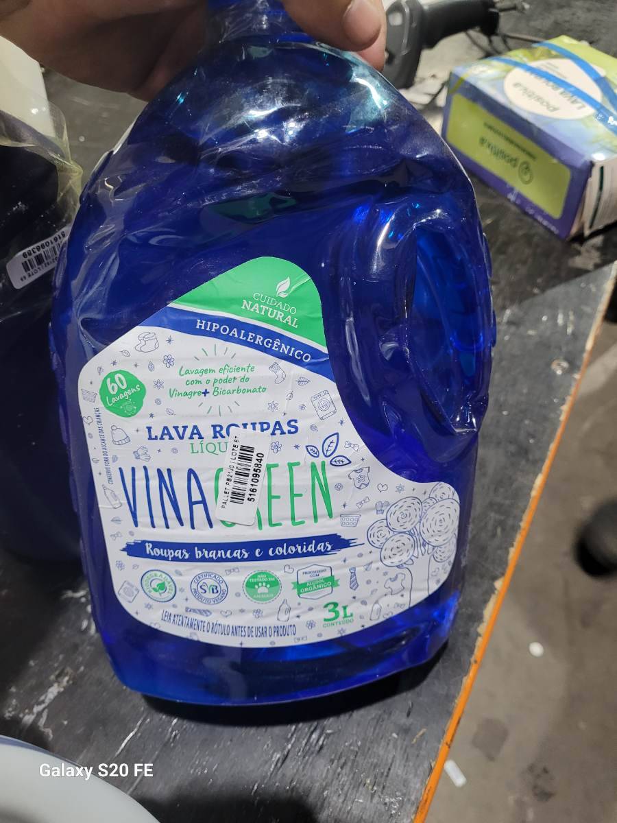 Lava Roupas Líquido Vinagre e Bicarbonato