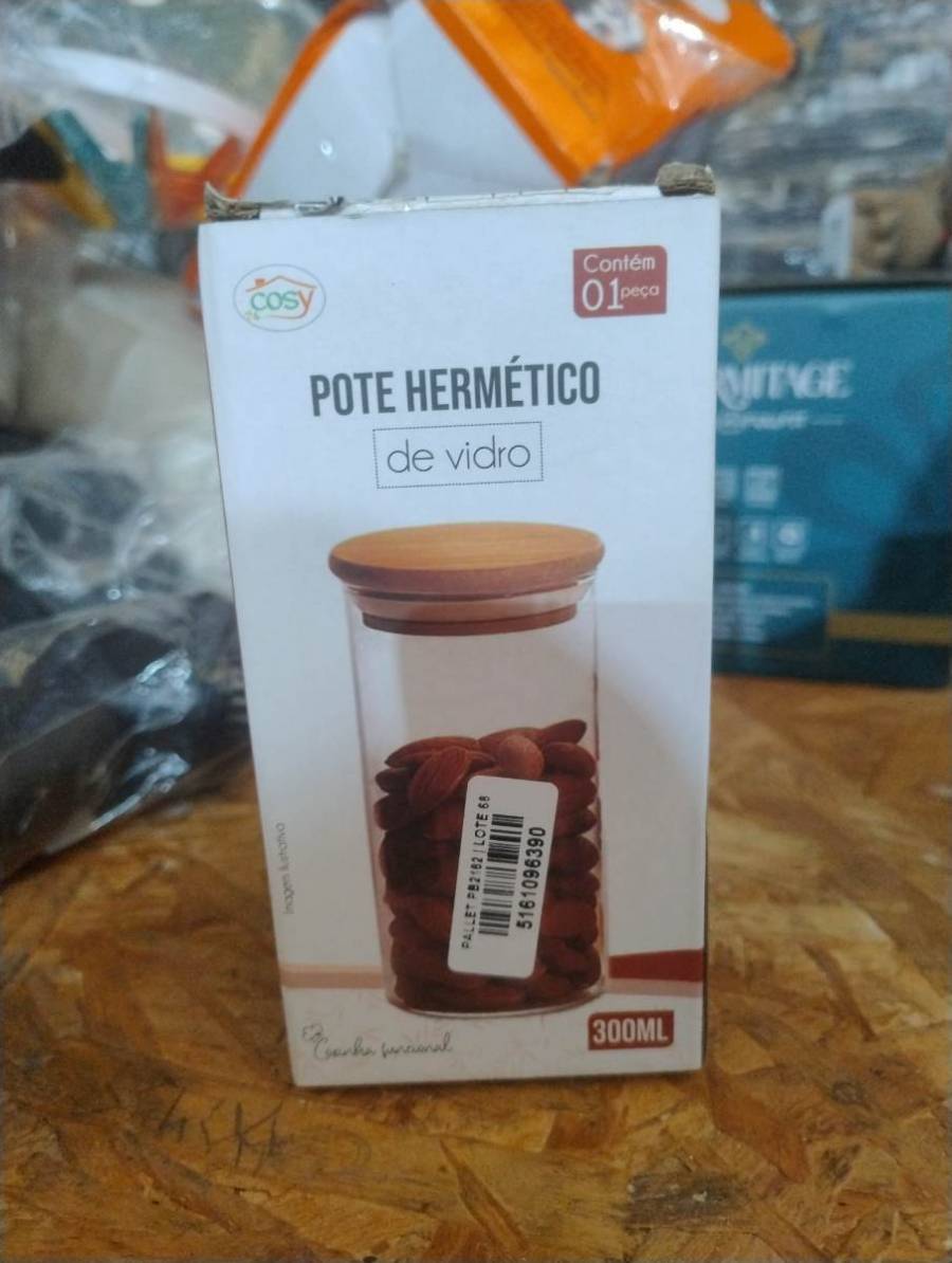 Pote hermético de vidro